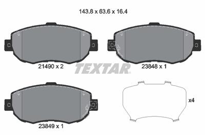 TEXTAR 2149001 Číslo výrobce: 21490. EAN: 4019722248757.