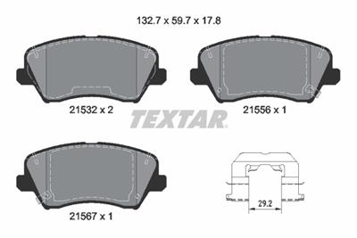 TEXTAR 2153201 Číslo výrobce: 21532. EAN: 4019722542107.