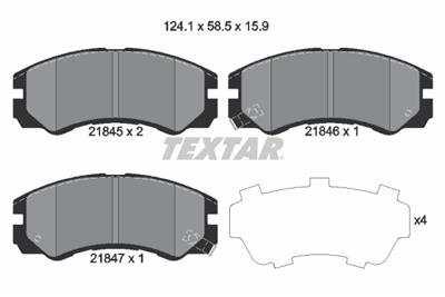 TEXTAR 2184501 Číslo výrobce: 21845. EAN: 4019722193460.