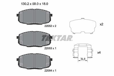 TEXTAR 2205203 Číslo výrobce: 22052. EAN: 4019722535871.