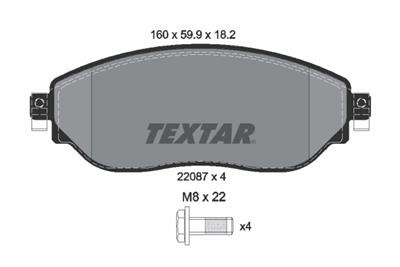 TEXTAR 2208701 Číslo výrobce: 22087. EAN: 4019722471742.