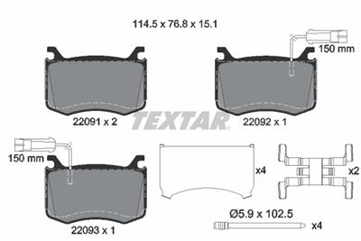 TEXTAR 2209101 Číslo výrobce: 22091. EAN: 4019722535765.