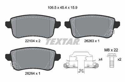 TEXTAR 2210401 Číslo výrobce: 22104. EAN: 4019722548994.