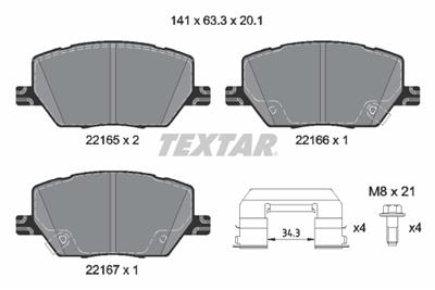 TEXTAR 2216503 Číslo výrobce: 22165. EAN: 4019722492389.