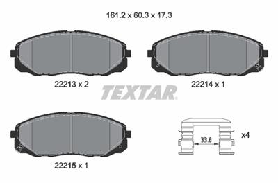 TEXTAR 2221301 Číslo výrobce: 22213. EAN: 4019722539398.