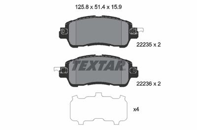 TEXTAR 2223501 Číslo výrobce: 22235. EAN: 4019722480867.