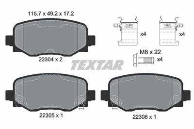 TEXTAR 2230401 Číslo výrobce: 22304. EAN: 4019722489495.