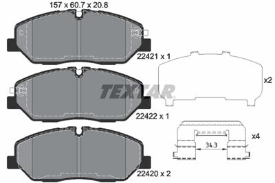 TEXTAR 2242101 Číslo výrobce: 22420. EAN: 4019722490019.