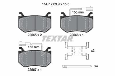 TEXTAR 2256501 Číslo výrobce: 22565. EAN: 4019722535741.