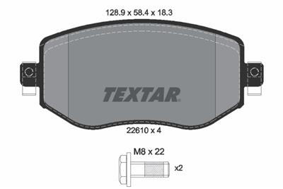 TEXTAR 2261001 Číslo výrobce: 22610. EAN: 4019722492235.