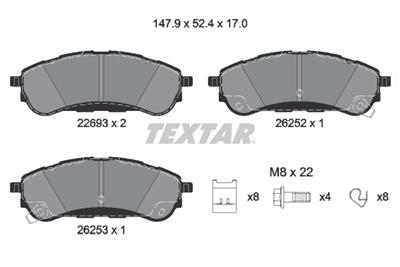 TEXTAR 2269301 Číslo výrobce: 22693. EAN: 4019722547515.