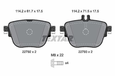 TEXTAR 2279201 Číslo výrobce: 22792. EAN: 4019722497285.
