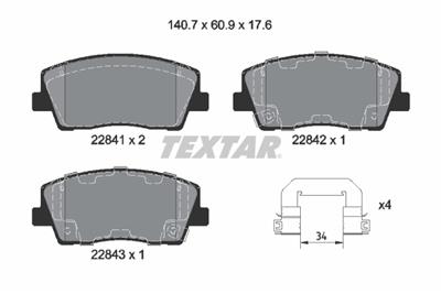TEXTAR 2284101 Číslo výrobce: 22841. EAN: 4019722541254.