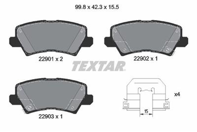 TEXTAR 2290101 Číslo výrobce: 22901. EAN: 4019722535154.