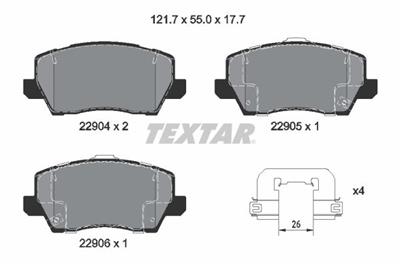 TEXTAR 2290401 Číslo výrobce: 22904. EAN: 4019722540172.