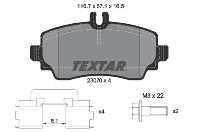 TEXTAR 2307003 Číslo výrobce: 23070. EAN: 4019722196348.