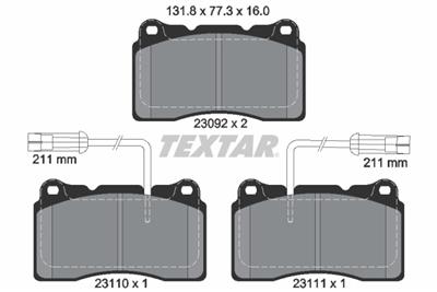 TEXTAR 2309201 Číslo výrobce: 23092. EAN: 4019722249839.