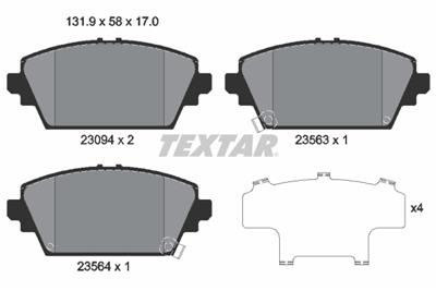 TEXTAR 2309401 Číslo výrobce: 23094. EAN: 4019722241079.