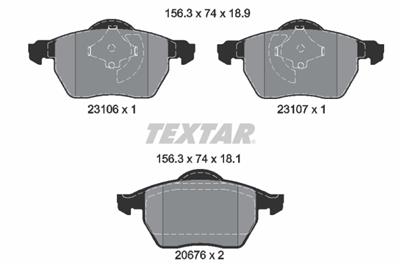 TEXTAR 2310601 Číslo výrobce: 20676. EAN: 4019722276095.