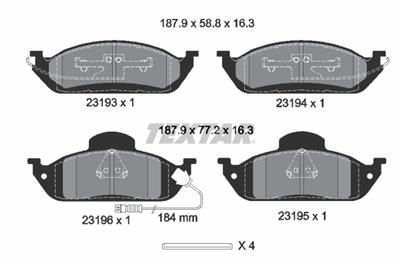 TEXTAR 2319303 Číslo výrobce: 23193. EAN: 4019722222887.