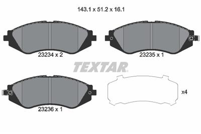 TEXTAR 2323401 Číslo výrobce: 23234. EAN: 4019722234699.