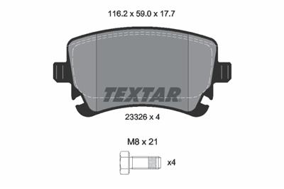 TEXTAR 2332601 Číslo výrobce: 23326. EAN: 4019722274497.