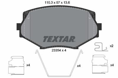 TEXTAR 2335404 Číslo výrobce: 23354. EAN: 4019722267031.