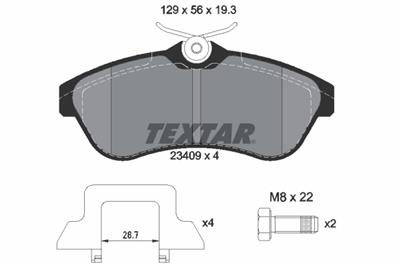 TEXTAR 2340902 Číslo výrobce: 23409. EAN: 4019722242021.