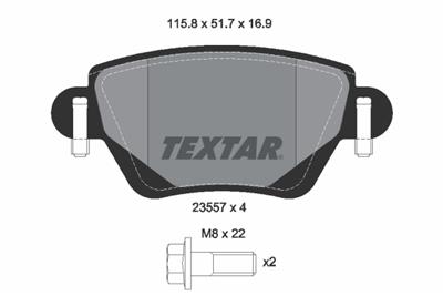 TEXTAR 2355702 Číslo výrobce: 23557. EAN: 4019722274305.