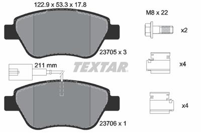 TEXTAR 2370502 Číslo výrobce: 23705. EAN: 4019722265105.