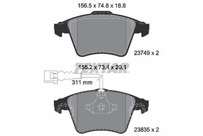 TEXTAR 2374901 Číslo výrobce: 23749. EAN: 4019722274299.