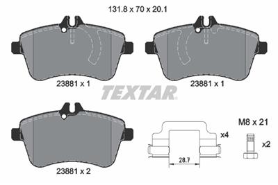 TEXTAR 2388101 Číslo výrobce: 23881. EAN: 4019722267536.