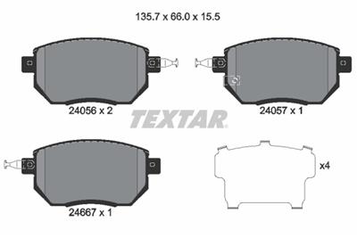 TEXTAR 2405601 Číslo výrobce: 24056. EAN: 4019722291401.