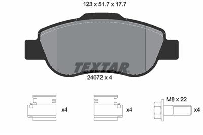 TEXTAR 2407201 Číslo výrobce: 24072. EAN: 4019722267772.