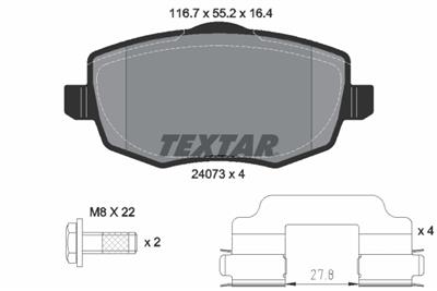 TEXTAR 2407301 Číslo výrobce: 24073. EAN: 4019722268199.