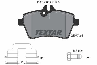 TEXTAR 2407701 Číslo výrobce: 24077. EAN: 4019722273698.