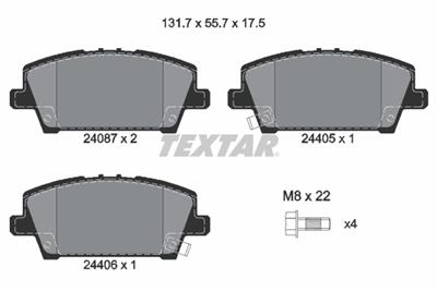 TEXTAR 2408701 Číslo výrobce: 24087. EAN: 4019722279997.