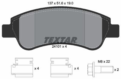 TEXTAR 2410101 Číslo výrobce: 24101. EAN: 4019722265662.