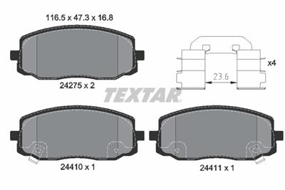 TEXTAR 2427501 Číslo výrobce: 24275. EAN: 4019722276910.