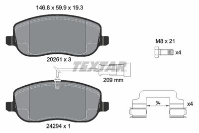 TEXTAR 2429401 Číslo výrobce: 20261. EAN: 4019722278792.