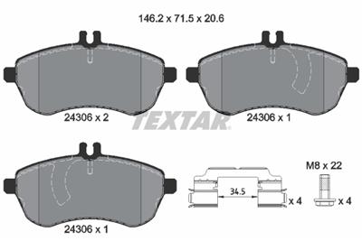 TEXTAR 2430601 Číslo výrobce: 24306. EAN: 4019722278297.
