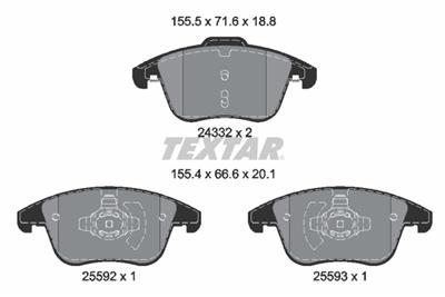 TEXTAR 2433205 Číslo výrobce: 24332. EAN: 4019722532122.