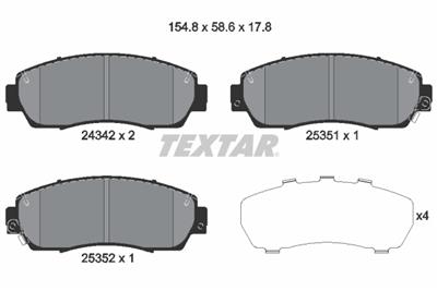 TEXTAR 2434201 Číslo výrobce: 24342. EAN: 4019722443862.