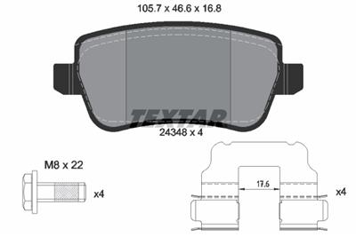 TEXTAR 2434801 Číslo výrobce: 24348. EAN: 4019722278808.