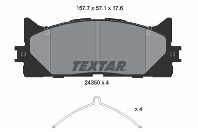 TEXTAR 2435001 Číslo výrobce: 24350. EAN: 4019722287947.