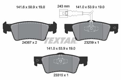 TEXTAR 2436704 Číslo výrobce: 23209. EAN: 4019722490033.