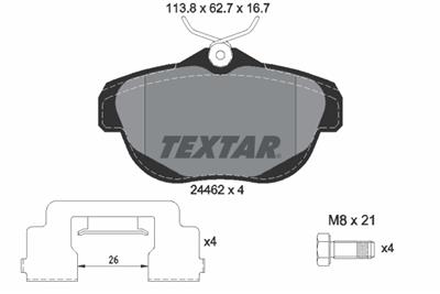 TEXTAR 2446201 Číslo výrobce: 24462. EAN: 4019722286742.