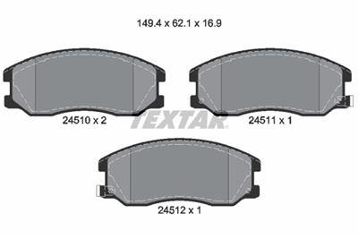 TEXTAR 2451001 Číslo výrobce: 24510. EAN: 4019722289804.
