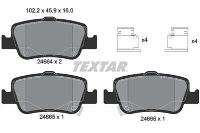 TEXTAR 2466401 Číslo výrobce: 24664. EAN: 4019722303302.