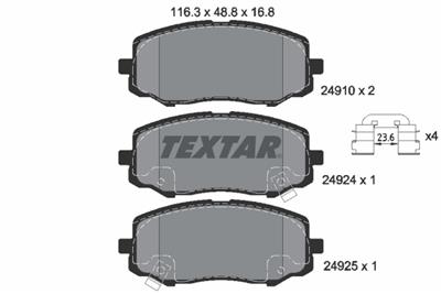 TEXTAR 2491001 Číslo výrobce: 24910. EAN: 4019722376702.